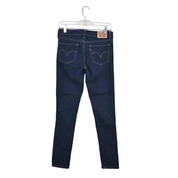 Levi's 711 Skinny Jeans  Dark Wash Medium Rise Size 27 - Picture 6 of 15